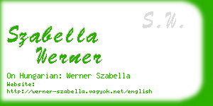 szabella werner business card